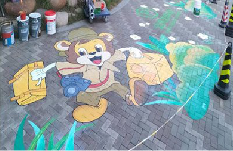 遂宁夏季画地面彩绘会遇到的问题